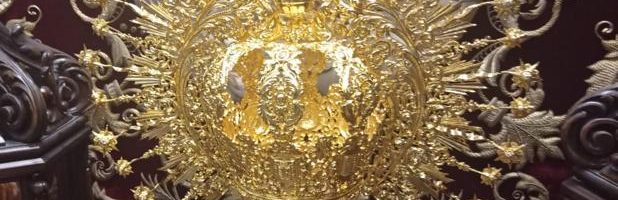 La corona de salida de la Reina de los Mártires de Córdoba reluce de nuevo tras su restauración