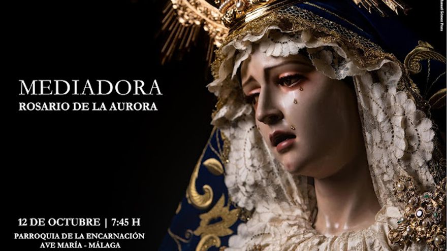 Recorrido del Rosario de Aurora de la Virgen Mediadora. Málaga 12 de Octubre del 2021