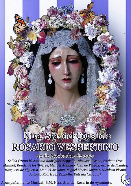 Recorrido del Rosario Vespertino María Santísima del Consuelo esta tarde en Sevilla