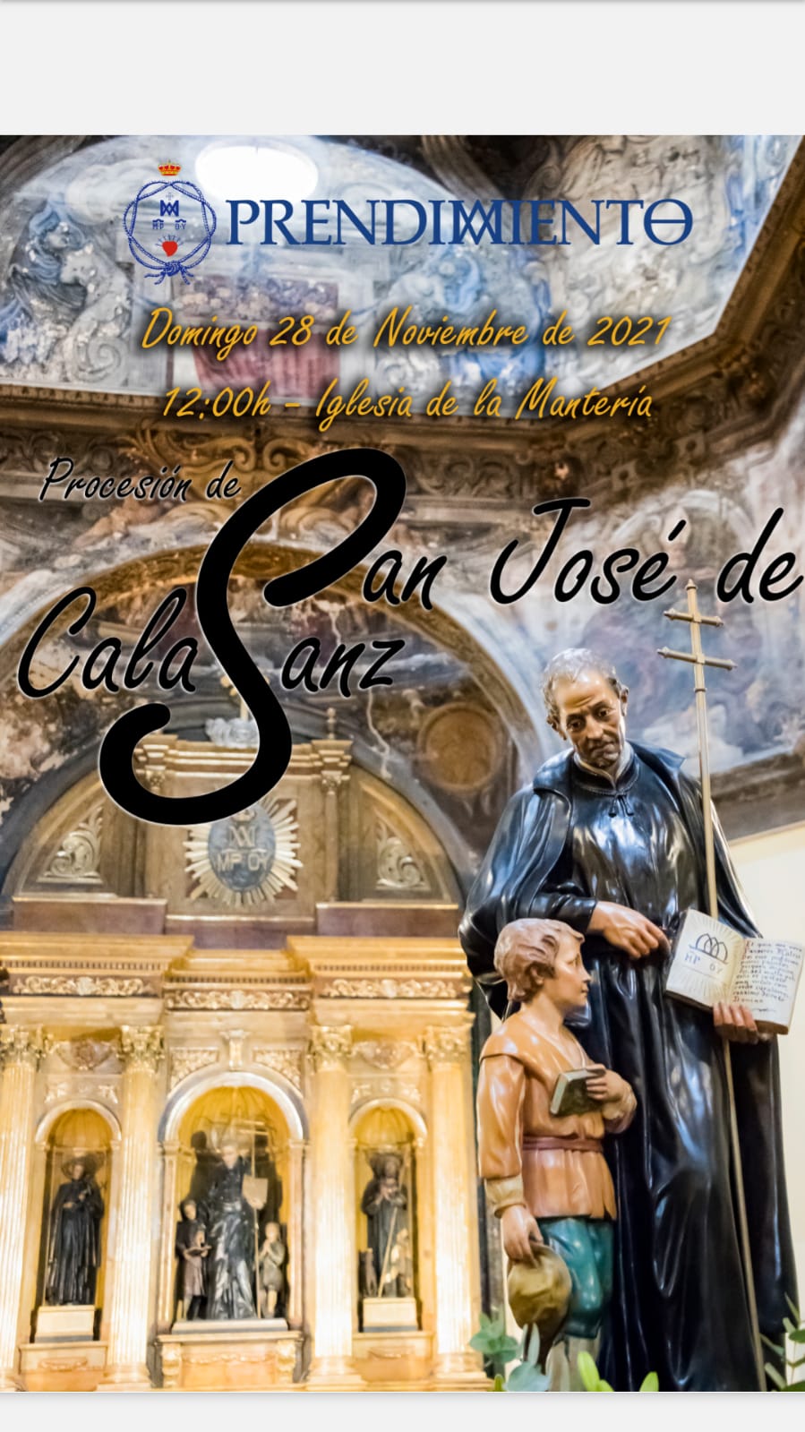 Recorrido de la Procesión Real y Calasancia Cofradía del Prendimiento del Señor y el Dolor de la Madre de Dios hoy en Zaragoza