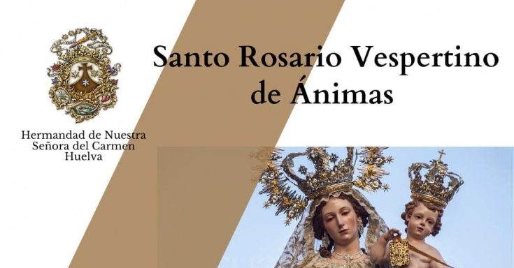 Recorrido del Santo Rosario Vespertino de Nuestra Señora del Carmen por el centro de Huelva