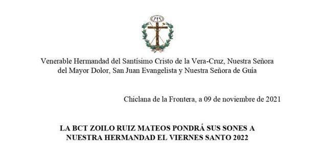 Vera Cruz de Chiclana encuentra sustituto para la CCTT de Rosario de Cádiz