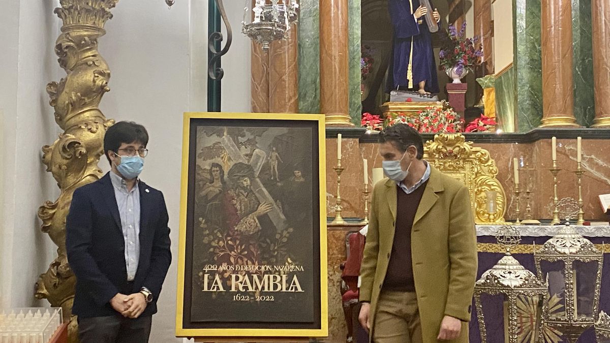 La hermandad del Nazareno presenta el cartel y actos del 4º Centenario de su llegada a la Rambla