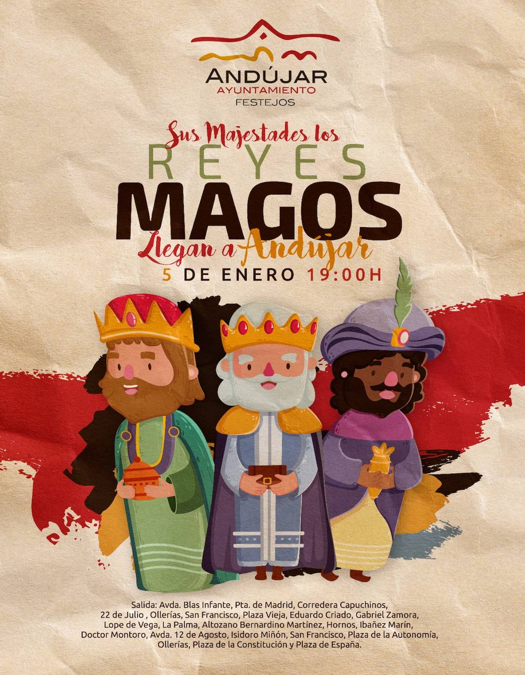 Horario e Itinerario de la Cabalgata de Reyes de Andújar 2022
