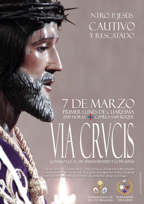 Recorrido y Horario del Vía Crucis Oficial de Rota con Jesús Cautivo el 07 de Marzo del 2022