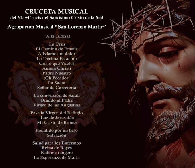 Horarios e Itinerarios Vía Crucis del Santísimo Cristo de la Sed de Málaga este Viernes