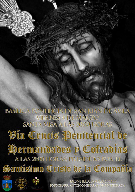 Horario e Itinerario Vía Crucis Penitencial de Hermandades y Cofradías de Montilla este Viernes 04 de Marzo