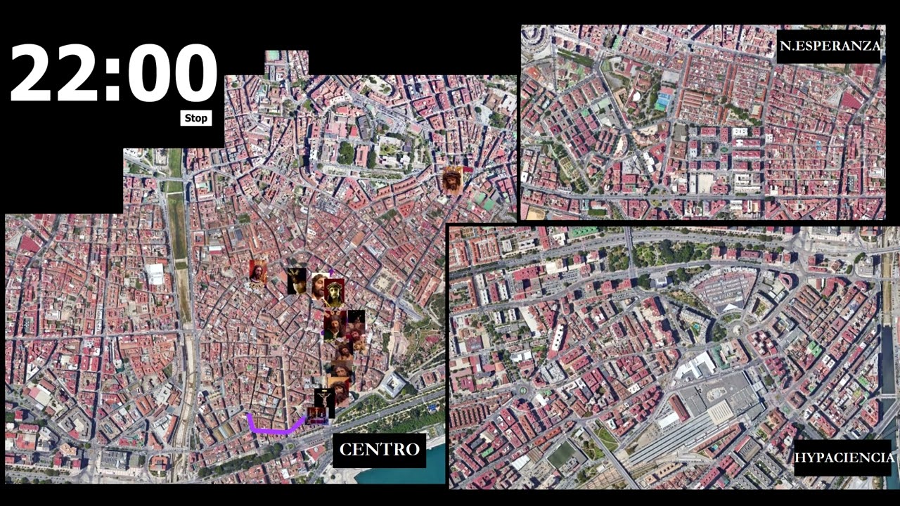 Itinerario Virtual Sincronizado del «Vía Crucis Magno 2022» de Málaga