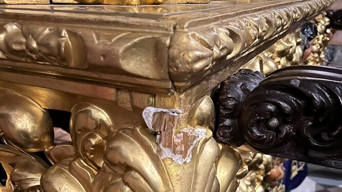 Destrozan el paso de Humildad y Paciencia de Cádiz