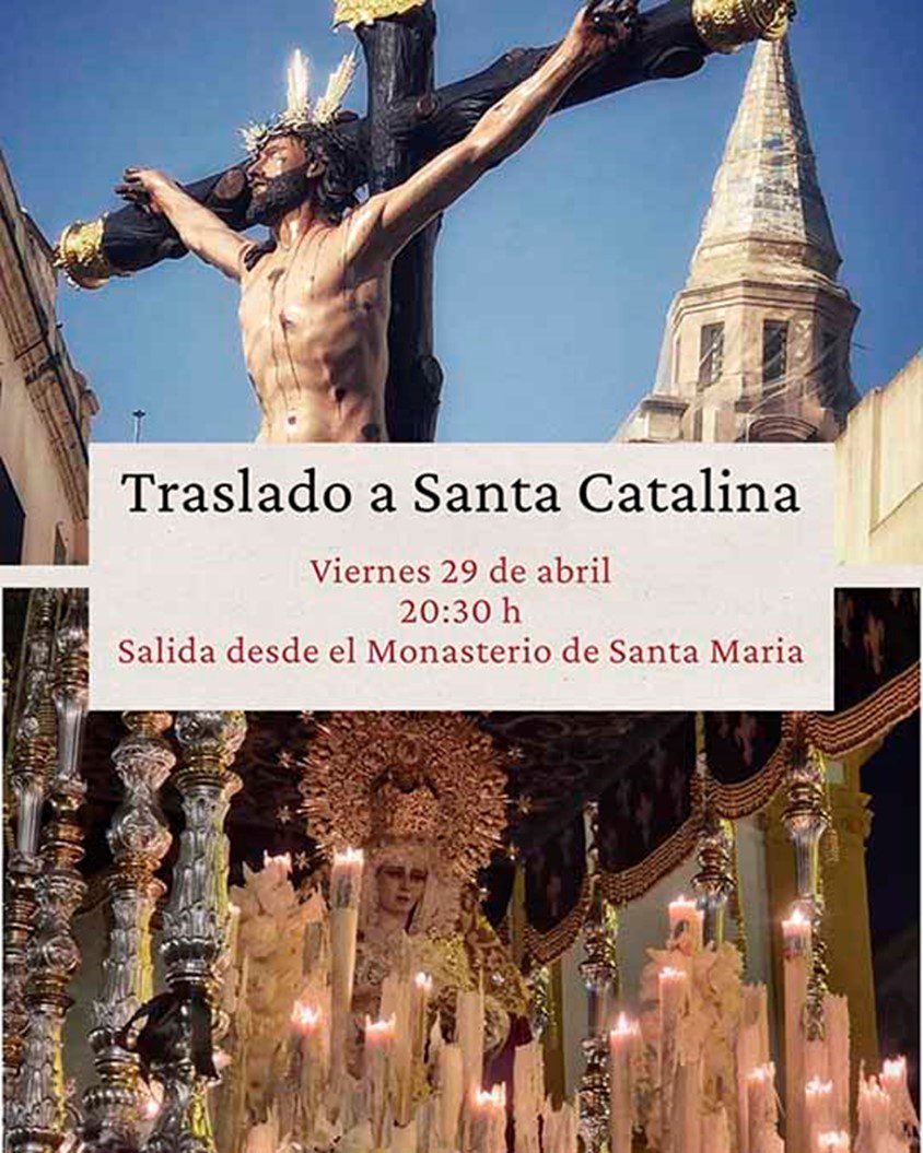 Horario e Itinerario del Traslado extraordinario a Santa Catalina de los titulares de la Expiración de Cádiz