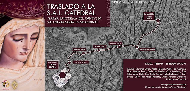Horario e Itinerario del traslado de Virgen del Consuelo a la Catedral de Almería