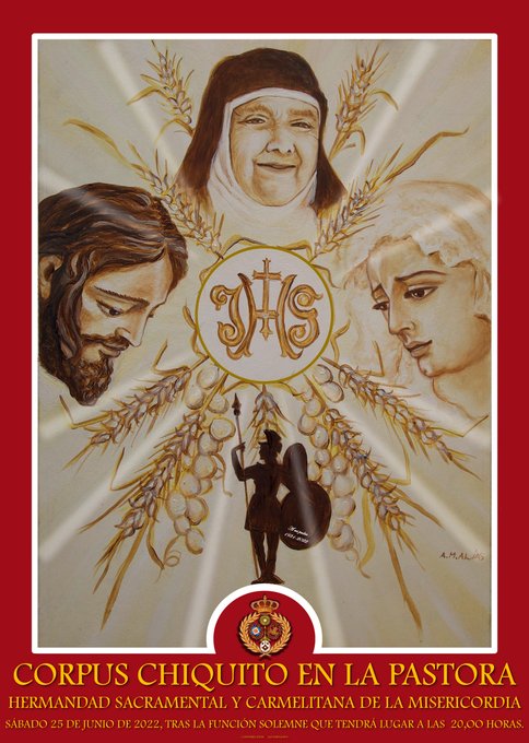 Cartel anunciador de la procesión del Corpus Chiquito de la Pastora de San Fernando