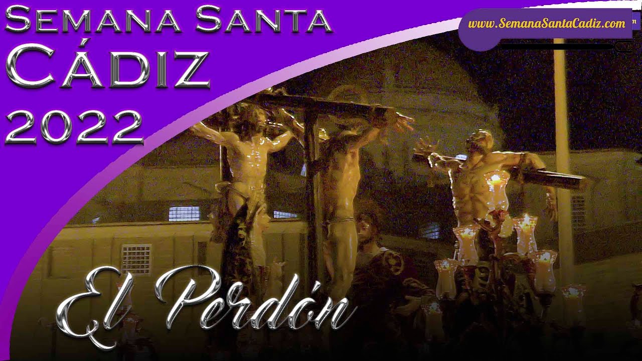 Vídeo de la Salida del paso de misterio de la cofradía de El Perdón en la madrugada del Viernes Santo de la Semana Santa de Cádiz 2022