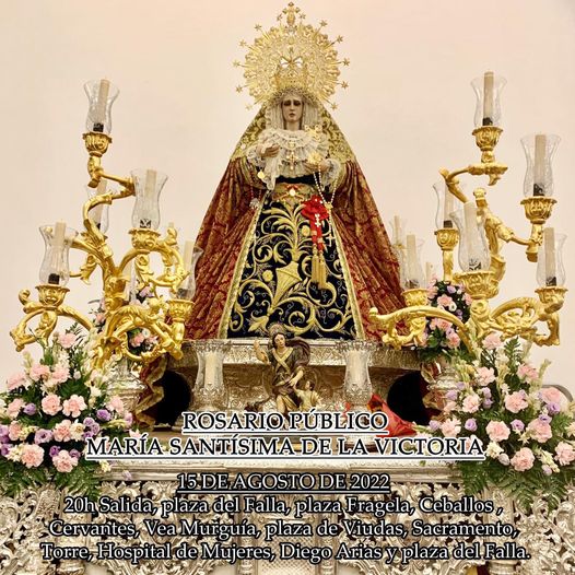 Horario e Itinerario del Rosario Vespertino Público del María Santísima de la Victoria hoy en Cádiz