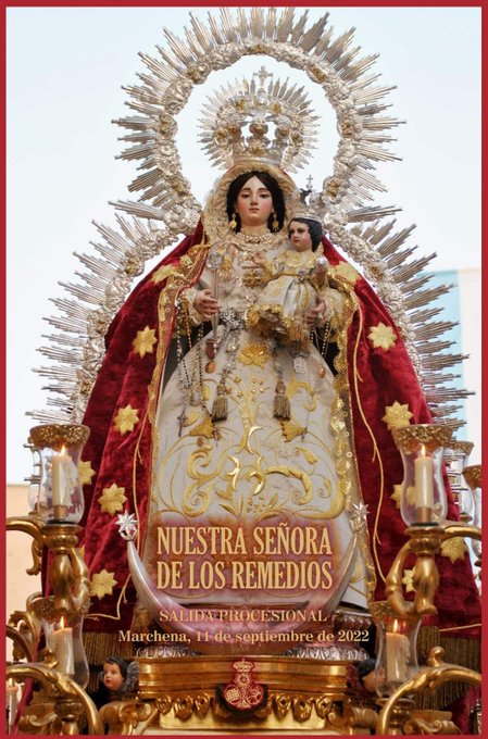 Horario e Itinerario Salida Procesional Nuestra Señora de los Remedios. Marchena 11 de Septiembre del 2022