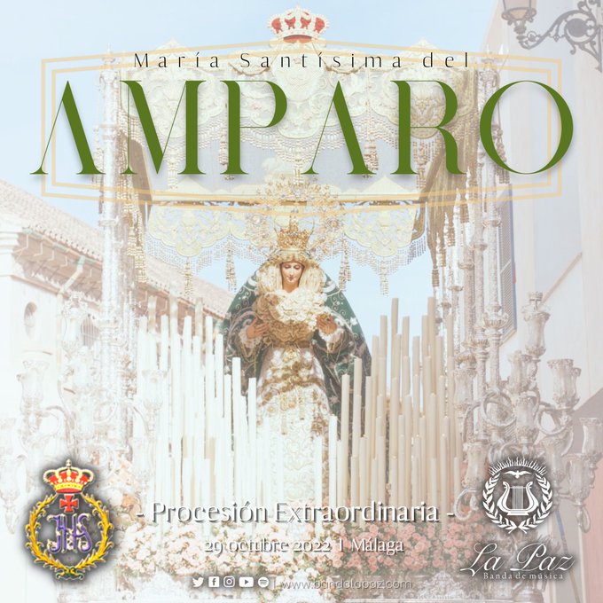 La Banda de Música Ntra. Sra. de la Paz acompañará a la Virgen del Amaro de Málaga en su Extraordinaria