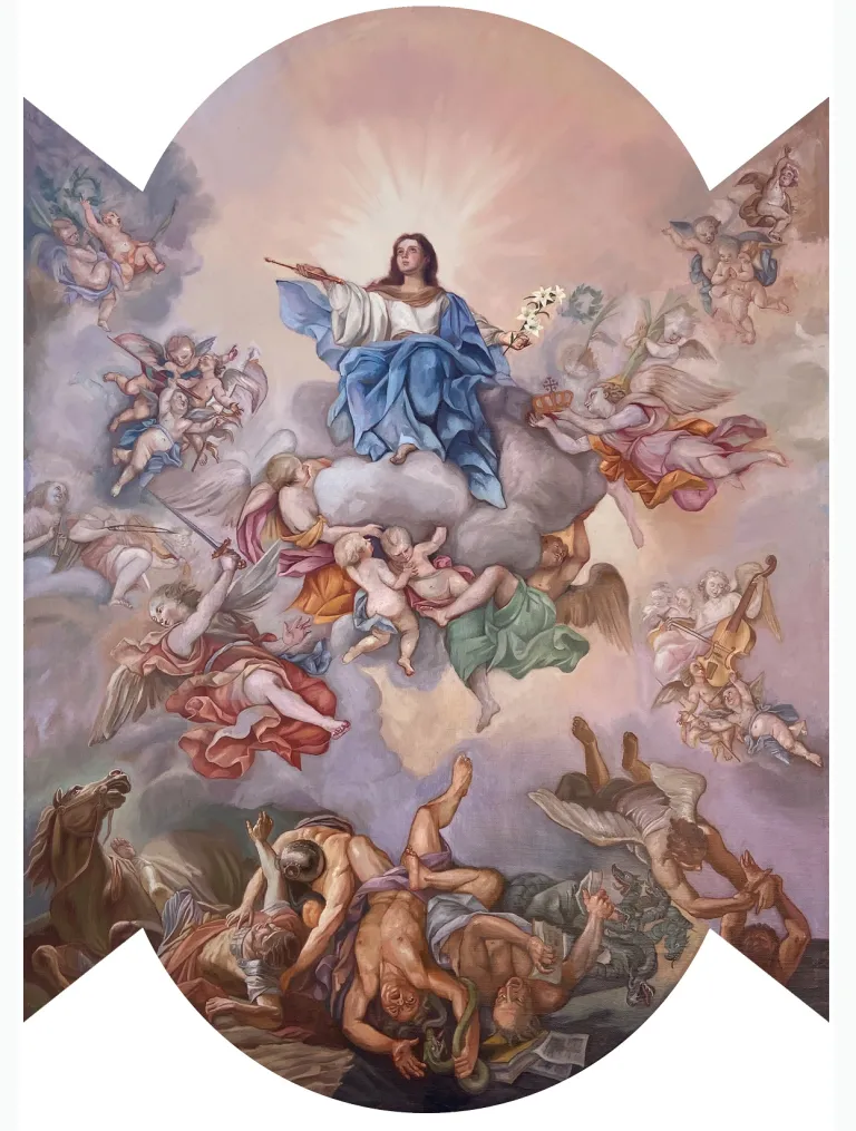 Fernando Vaquero presenta la Gloria del techo de palio de María Santísima de la Victoria de Cádiz