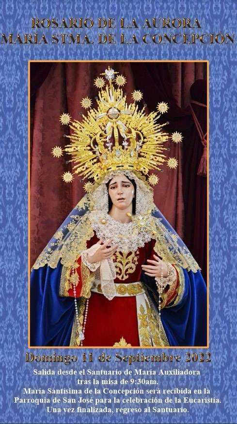 Rosario de la Aurora de María Santísima de La Concepción de Cádiz este Domingo