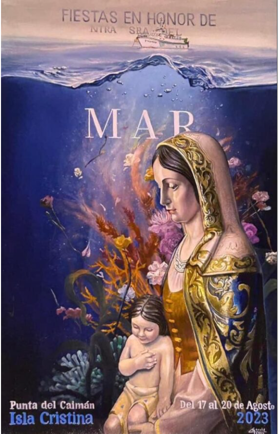 Cartel anunciador de las Fiestas de la Virgen del Mar en Isla Cristina 2023