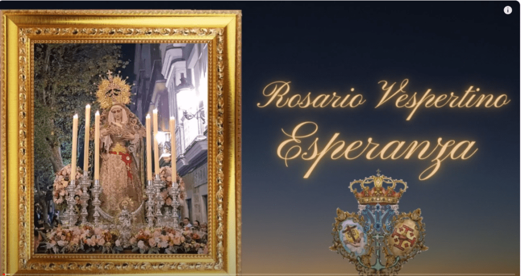 Vídeo del Rosario vespertino de Nuestra Señora de la Esperanza de la cofradía del Nazareno del Amor de Cádiz 2023
