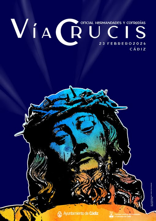 El Cristo de la Misericordia protagoniza la imagen anunciadora del Vía Crucis Oficial de Cádiz